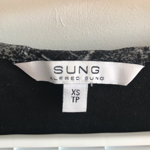 SUNG Alfred sung black blouse size XS - Picture 3 of 3